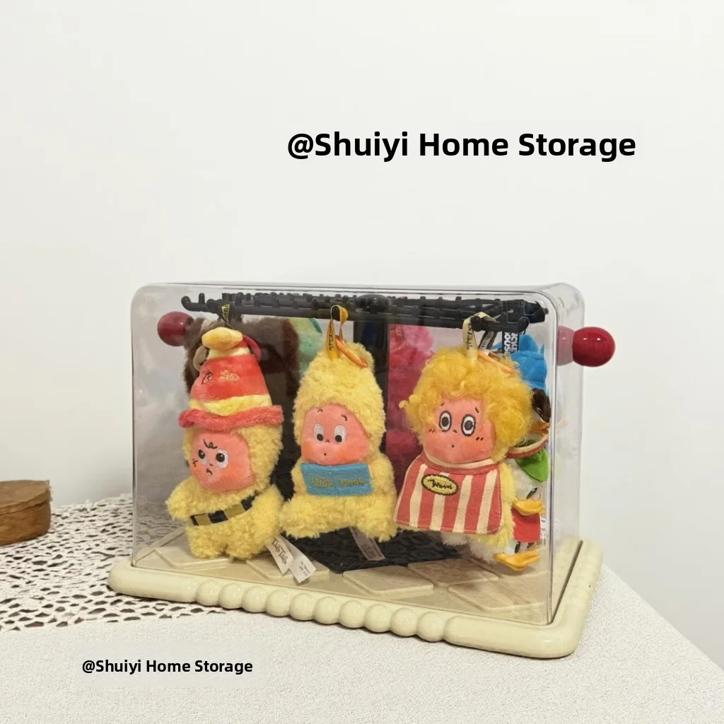 

Bubble Monster 123 Star Haircut Plush Doll Display Stand Storage Box Hanging Ornament Scene Building Dustproof Box Collectible