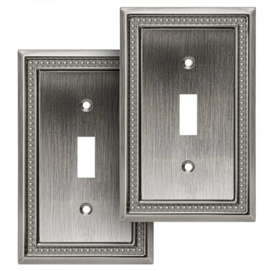 

Sunken Pearls Heavy Duty Decorative Wall Plate Switch Plate Outlet Cover Single Toggle, 2 Pack