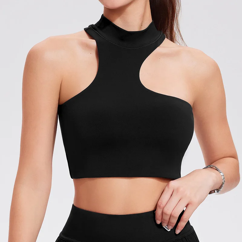 

Sport Irregular Shoulder Crop Top Pleated Skirt Yoga Female Clothing Golf Wear Gym Active Wear Summer Badminton Tracksuit 2025