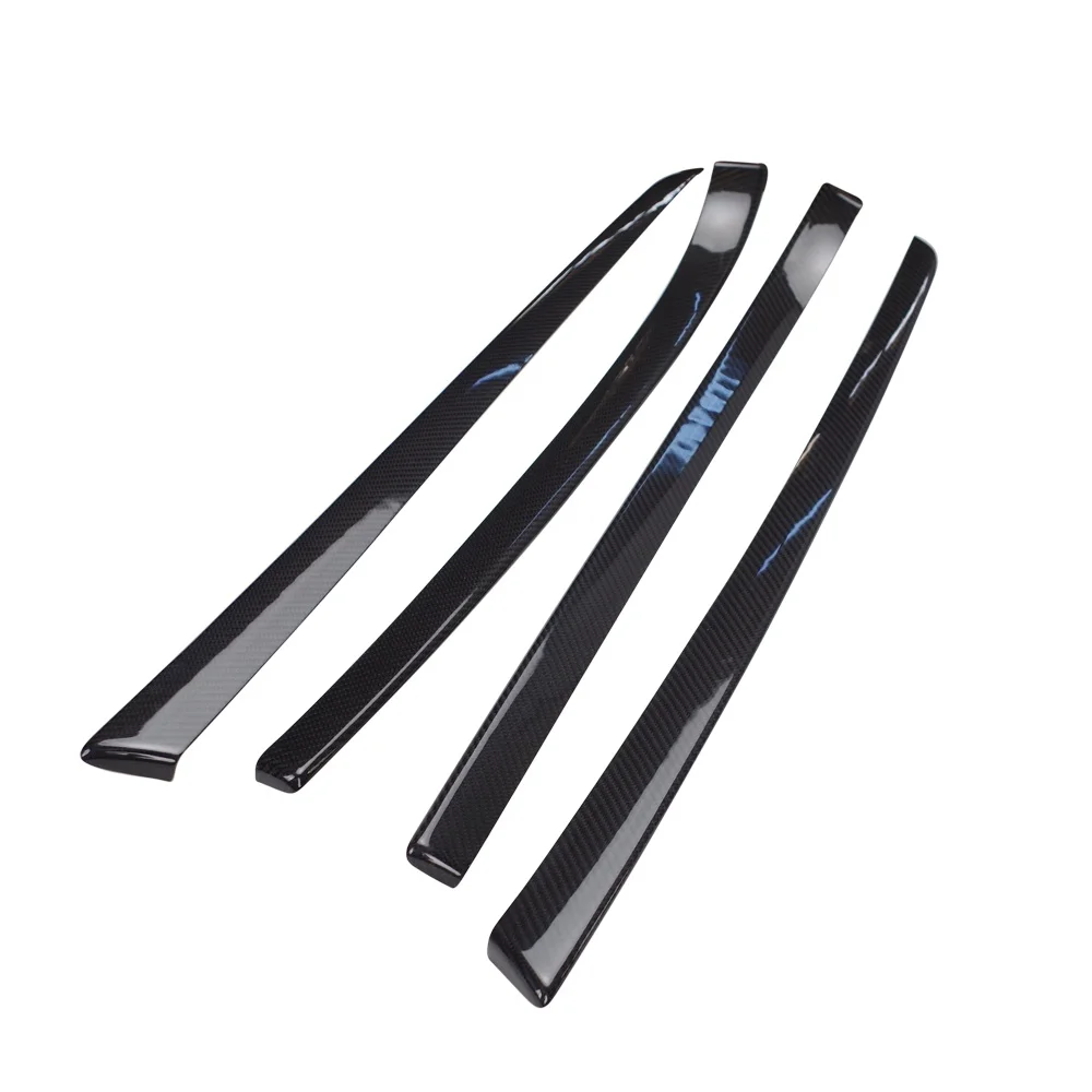 لوحة الباب الداخلي من ألياف الكربون الجافة الحقيقية زخارف الأبواب الأمامية والخلفية لسيارة Mercedes S class W222 S65 2014-2020