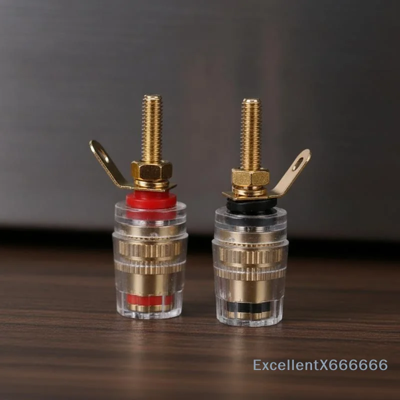 2Pcs 4mm Multifunctional Brass Speaker Amplifier Binding Posts Terminals For Banana Plugs Tool Accessories