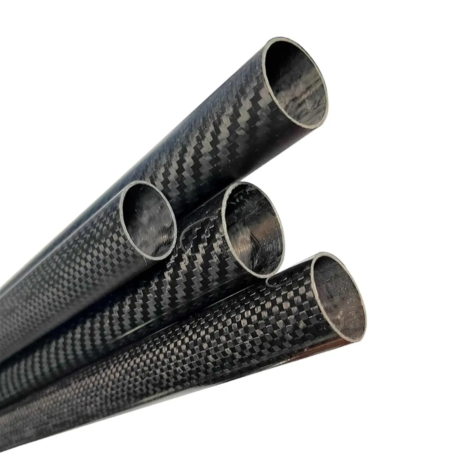 أنبوب بيضاوي من ألياف الكربون 2.5 × 2 × 100 سم ملحق طائرات بدون طيار عادي غير لامع