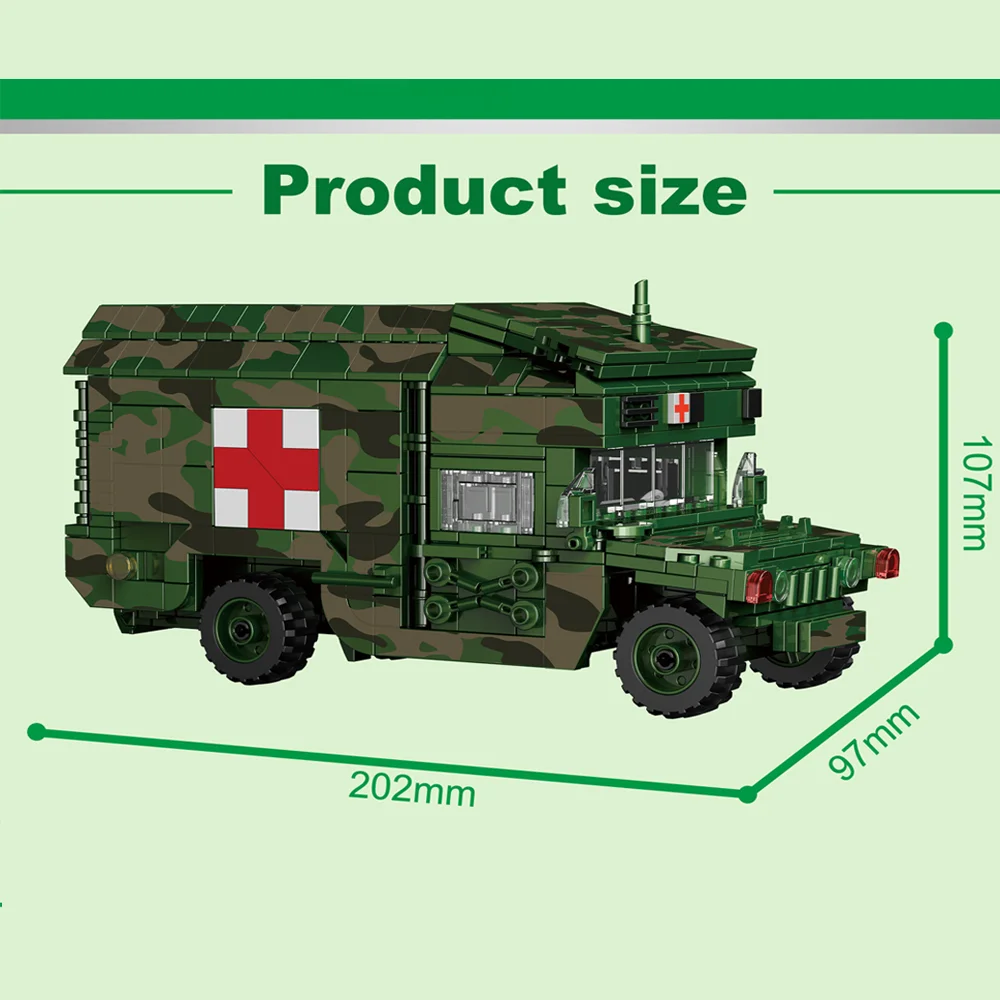 784PCS Creative Building Blocks รถทางการแพทย์คอลเลกชันเครื่องประดับบล็อกสีกล่องของขวัญของเล่นรถสําหรับเด็กผู้ใหญ่