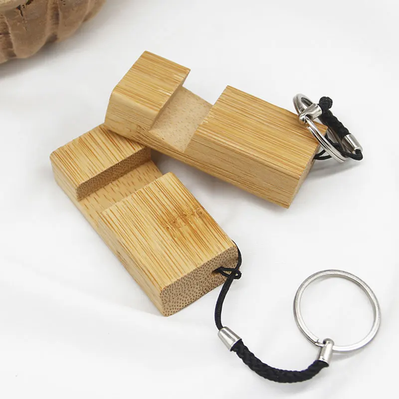 

60Pcs Bamboo Phone Holder Keychain Desk Phone Holder keychain Universal Bamboo Keyring