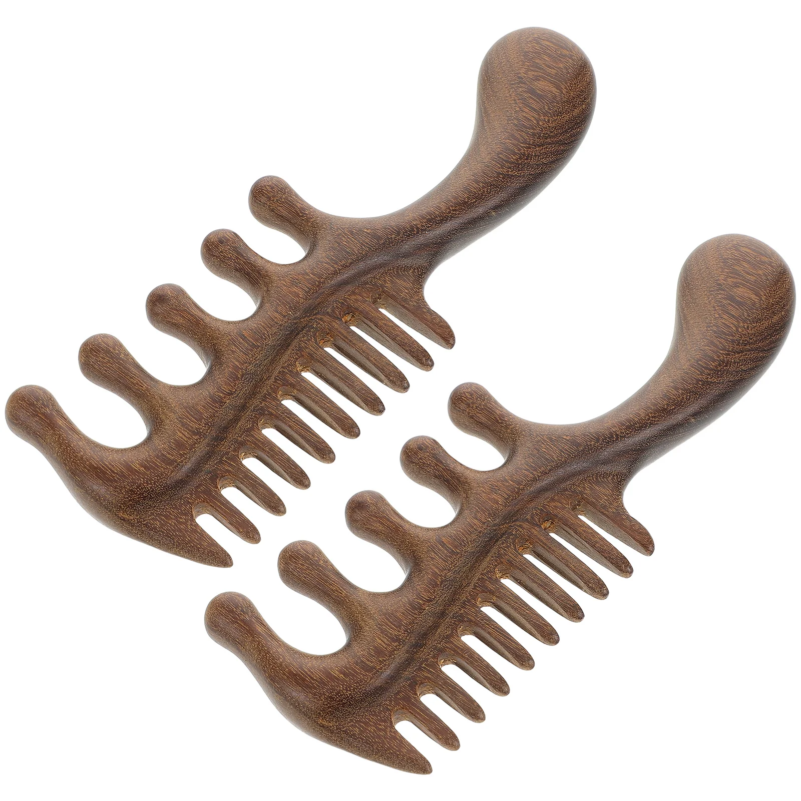 

2 шт. деревянная расческа-массажер для кожи головы, традиционные поделки, успокаивающий опыт, массажный инструмент для всего тела, массажная расческа ручной работы для кожи головы