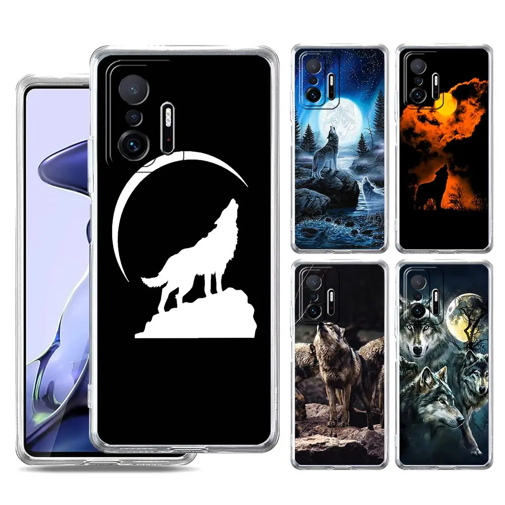 

Transparent Phone Case for Xiaomi Mi 17 15 14 13 12 Poco X3 X4 X5 X6 X7 NFC F6 F7 Pro Lite 5G Soft TPU Shell Moon Roaring Wolf