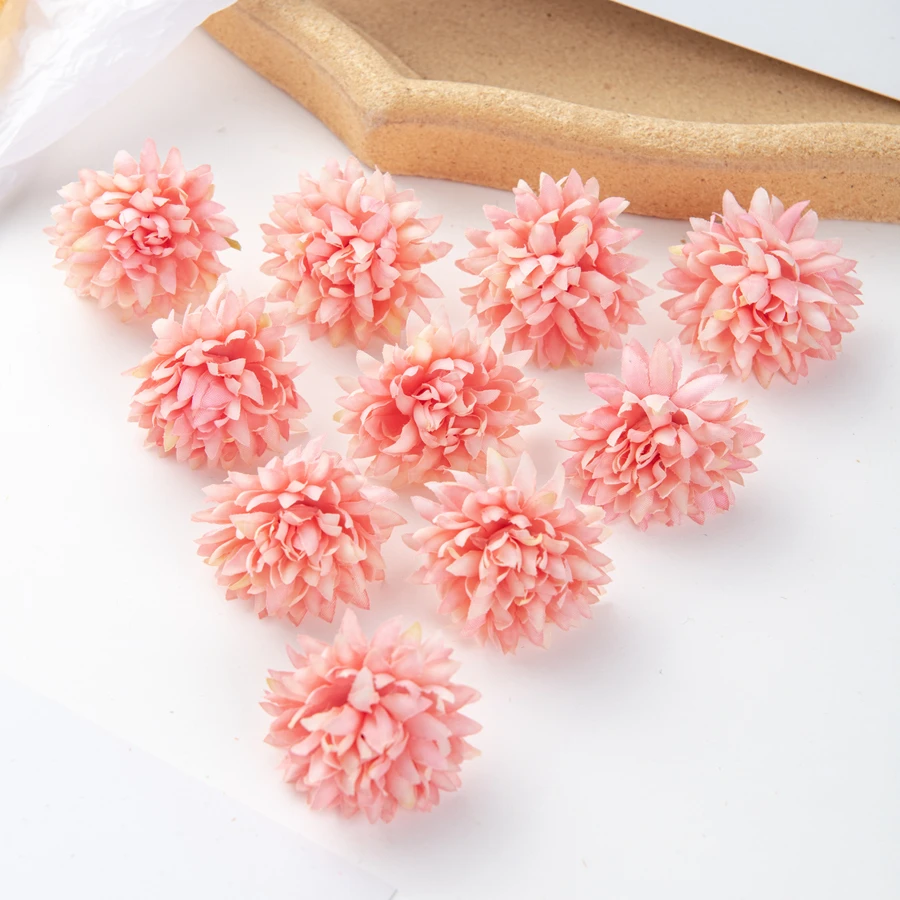 50 Stück Seiden-Nelken Künstliche Blumen Scrapbook Brautaccessoires DIY Bonbonbox Hochzeits-Rosenbogen Weihnachtskranz Heimdekoration – Detail 5