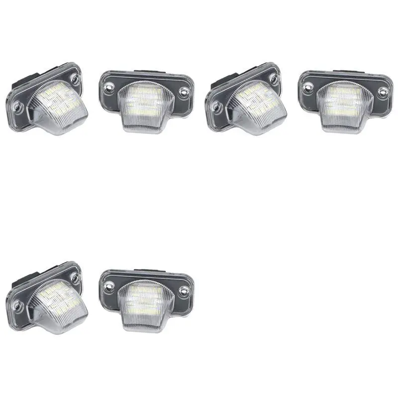 6X Car 18SMD LED License Plate Number Light For-VW Transporter T4/Caravelle MK4/Multivan Passat B5 B6 Combi Eurova