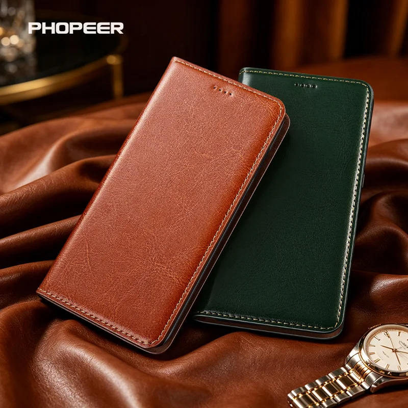 

Luxury Genuine Leather Case for Sony Xperia 10 9 8 7 6 5 4 3 2 1 VI V IV III II I Horse skin texture card pack phone case