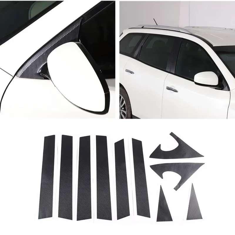 

For 2013-2018 Nissan Pathfinder PVC Carbon Fiber Car Styling Car Center Pillar Decorative Sticker Car Protection Accessories