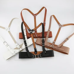 Luxury Women's Harness Bra Leather Suspenders Fashion Belts For Women Sexy Girls Corset Belts Shirt Dress Vest Body Harness