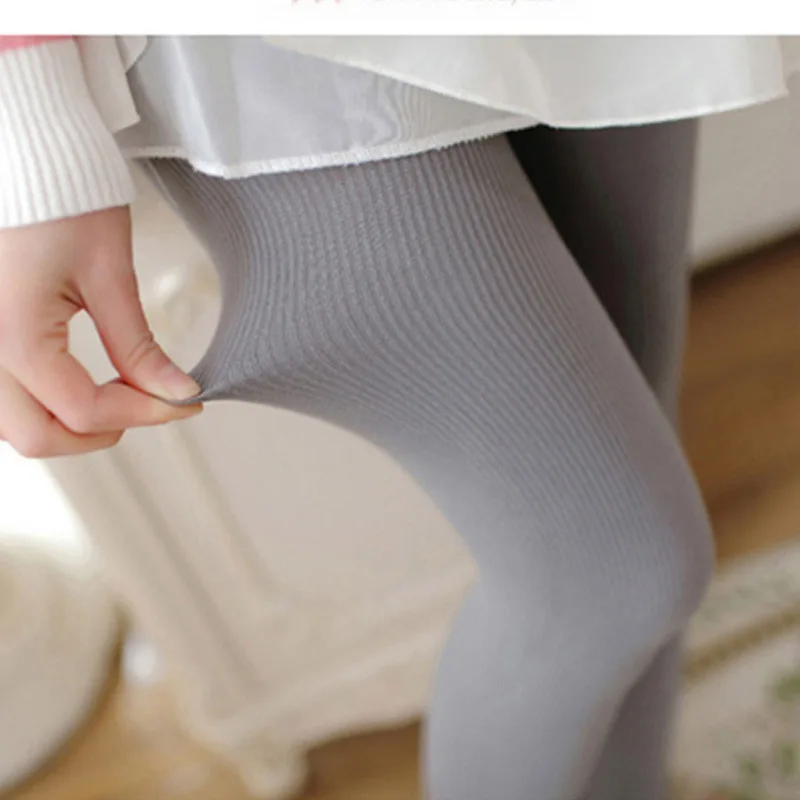 New Spring Winter Women Tights Autumn Stripe Velvet Tights Women Solid Hosiery Collants Femme Soft Stockings Pantyhose for Woman