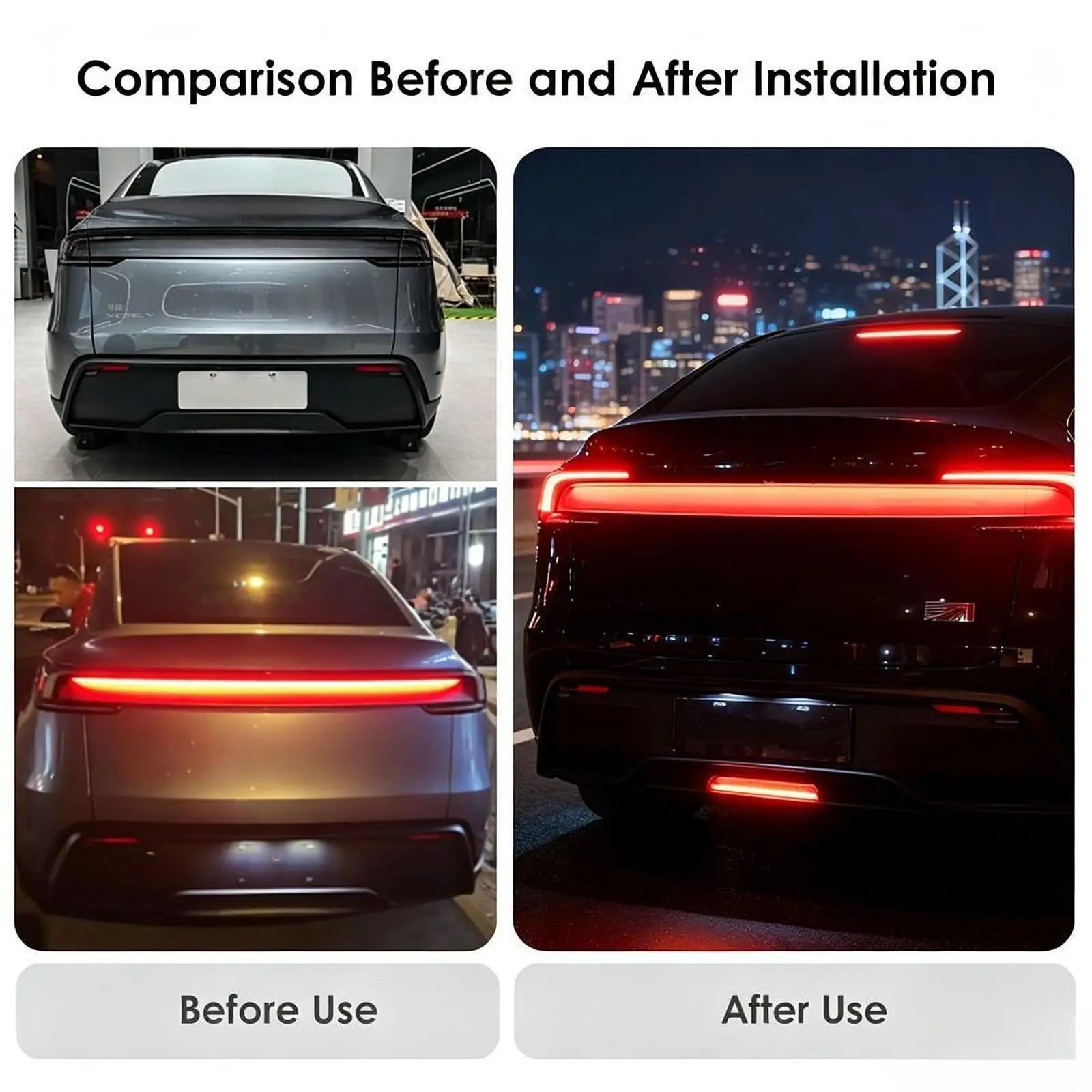 LED Rear Light Diffuse Lighting Car Tail Lamp Accessory for Tesla Model Y Enhanced Visibility Simple Fit