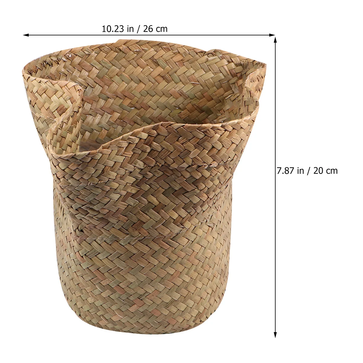

1Pcs Handmade Woven Flower Basket Pastoral Style Decorative Bonsai Pot for Balcony Living Room Dried Flowers Hydroponic Plant