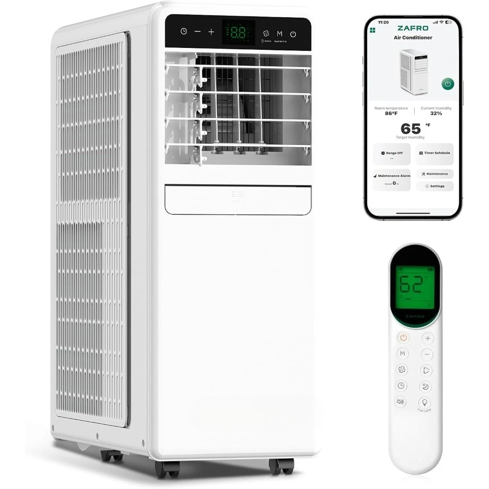 

Customized.10,000 BTU Portable Air Conditioner, 3-IN-1 Smart AC Unit with Fan/Dehumidifier/Drainage-free Cooling, APP/Voice/Remo