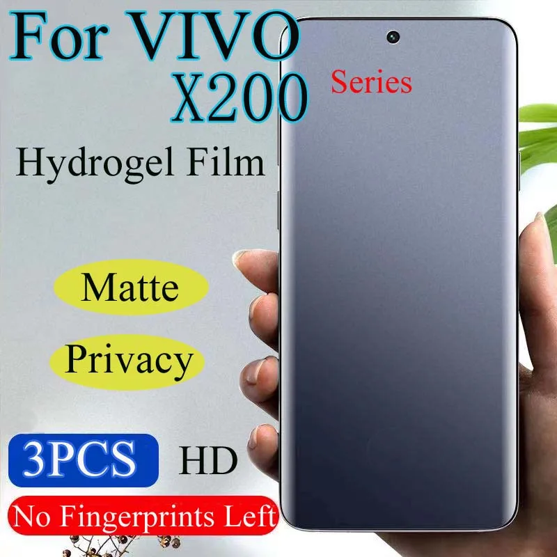 X200Pro Matte Screen Protector For VIVO X200 Pro Mini Privacy Hydrogel Film X200 Soft HD Full Coverage Anti-Peeping Blue Light