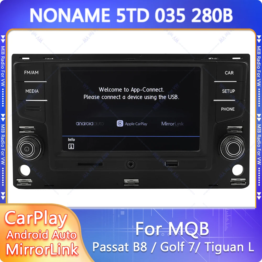 

Noname MQB 5TD 035 280B Carplay Car Radio 6.5 inch Android Auto Player Bluetooth for VW Golf MK7 Passat B8 Sportvan Tiguan L