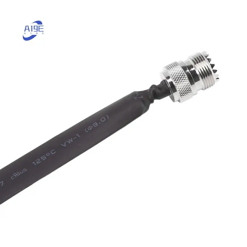 

A19E-5X Проход двери/окна через плоский RF коаксиальный кабель SO239 UHF Female to UHF Female 50 Ом RF коаксиальный удлинитель с косичкой