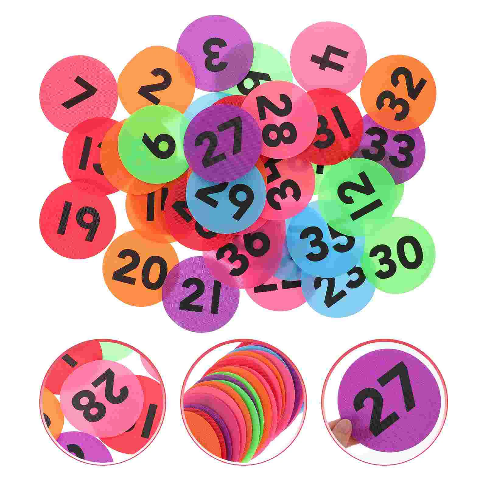 Numbered Stickers Carpet Markers Round Area Rug Line up Spots for Classroom Floor