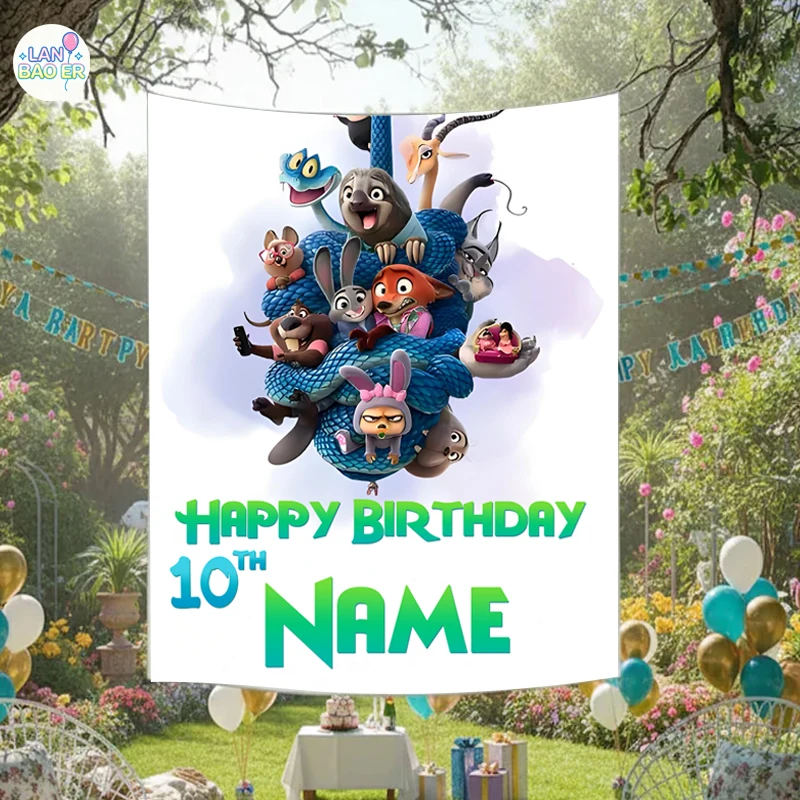 

JUDY NICK Birthday Decorations Kids Birthday Boys Banner Party Custom Background Perso Girl Nalized 10th Birthday Backdrop 6th