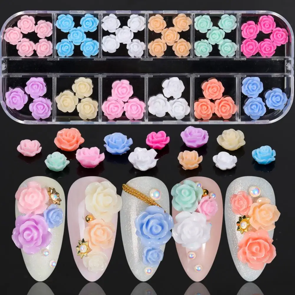 Manicure Decor  Shiny   Nail Art Rhinestones Nail Simulation Three-dimensional Shell Flowers