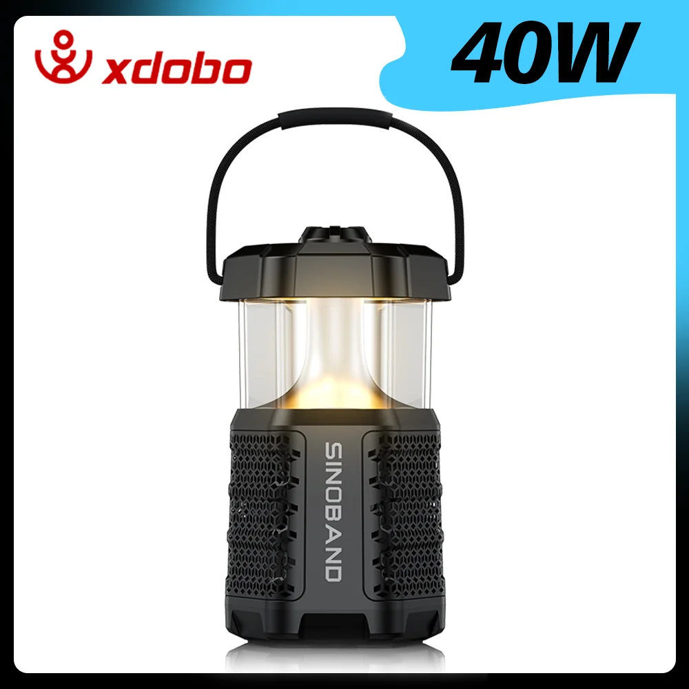 

XDOBO Bluetooth Speaker Portable 40W Wireless Speaker IPX7 BT TF 7800ｍAh Battery Home Outdoor Camping Atmosphere Lamp Light