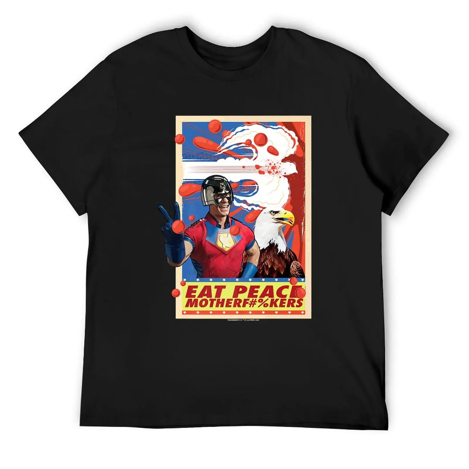 

Peacemaker Eat Peace with Eagle T-Shirt heavyweights anime clothes Personalized t-shirt summer shirt mens shirts graphic tee