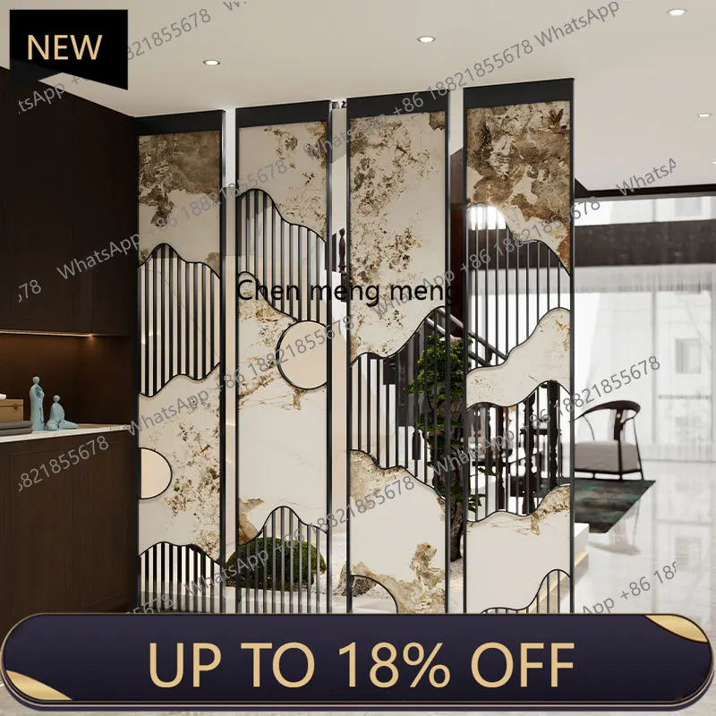 

E153 Light luxury screen partition living room modern simple dining room new Chinese entrance entrance hollow grille