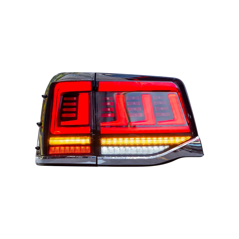 

DK Motion Auto Custom Red LED Taillight For Toyota Land Cruiser LC200 2016-2020 Rear Lamp New 12V ABS Material