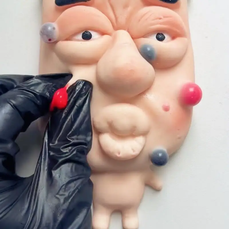 لعبة وجه سيليكون سريعة الارتداد لتخفيف الضغط الزائد، لعبة وجه قابلة للعصر للمرح والإبداع وتخفيف التوتر