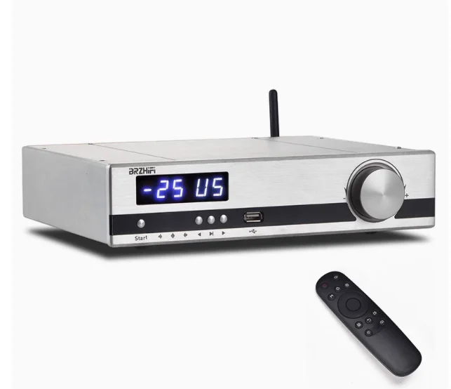 New BRZHIFI Audio TPA3255 Dual-core HIFI X20 Amplifier 600W High-power USB Drive Player BT Video Factory Direct Subwoofer Amplif