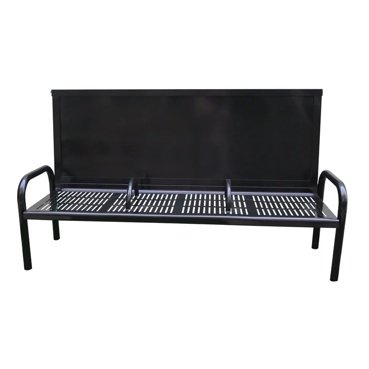 Outdoor Leisure Steel Bus Stop Advertising Bench Manufacturer Street Garden Chair Park Bench
