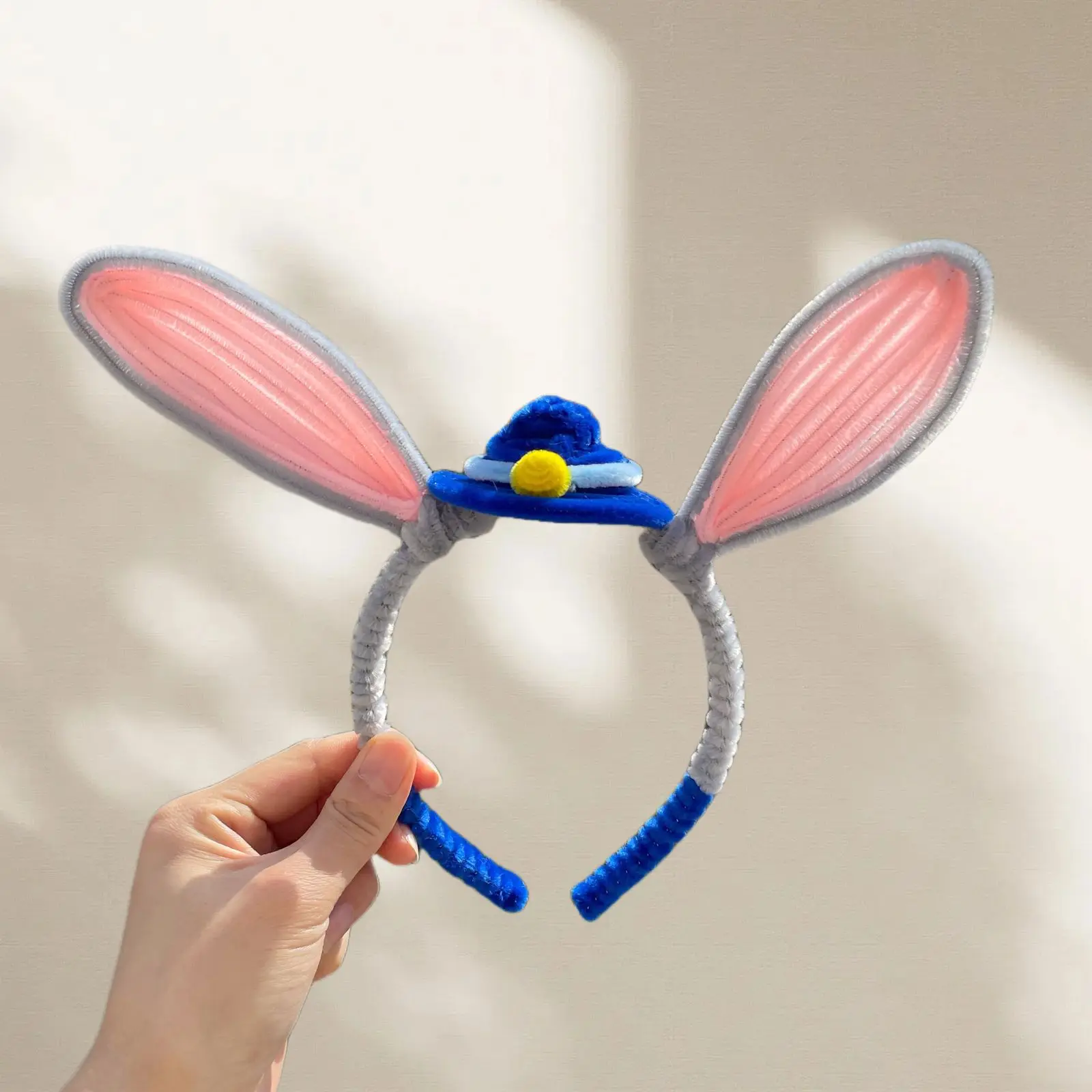 Cosplay Kaninchen Polizist Chenille Stamm Nick Fuchs Ohr Stirnband süßes Stirnband Zubehör verkleiden sich Plüsch Stirnband Haarspange