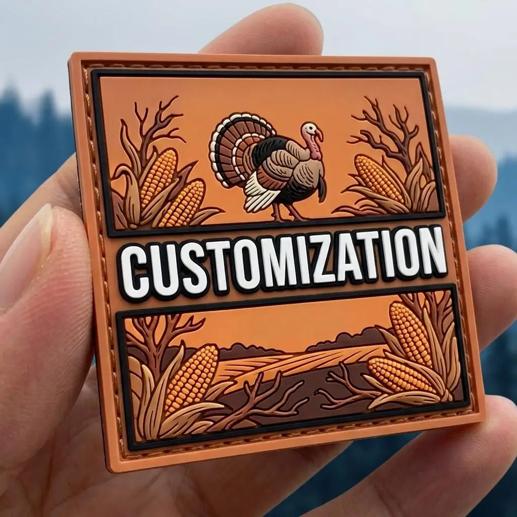 Soft Touch 3D Embossed Rubber Stickers Bulk Custom Detachable Fastener Silicone Labels Apparel Hat DIY Parts