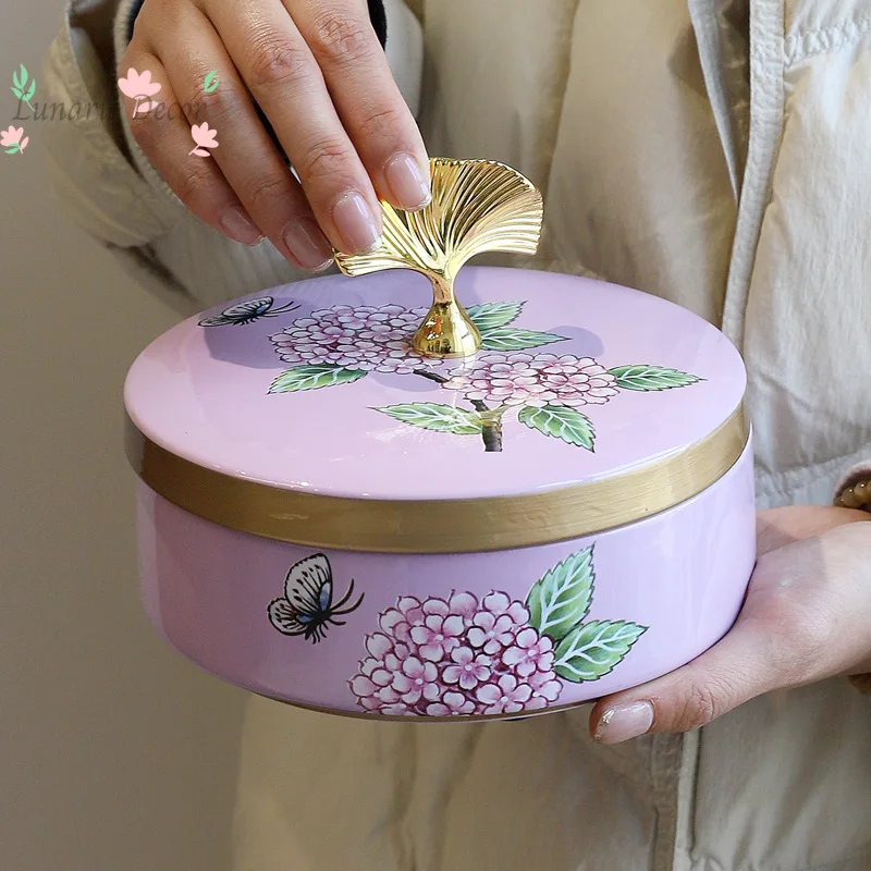 Decorative Candy Box Ornament Living Room Coffee Table Dried Fruit Snack Nut Storage Box For Home Hotel Decoration