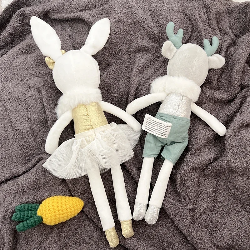 Ballet lapin poupée wapiti en peluche mignon animaux en peluche poupée jouets pacifier la poupée haute qualité en peluche jouet pour bébé enfants dormir