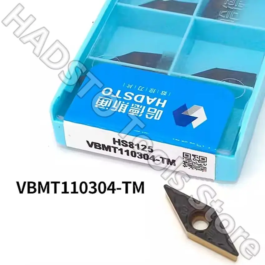 

VBMT110304-TM HS8125 VBMT110304-TM VBMT110304 VBMT221 HADSTO CNC blade carbide inserts Turning tools inserts For Steel 10pcs/box