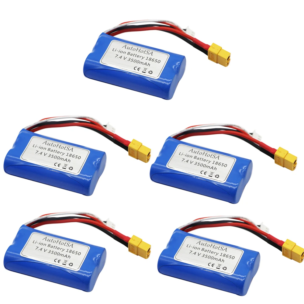 7.4V 3500mAh 18650 Lipo battery XT60 PLUG for Henglong 3818 3819 3838 3839 3889 3898 3899 3908 3918 3938 3939 tanks spare parts