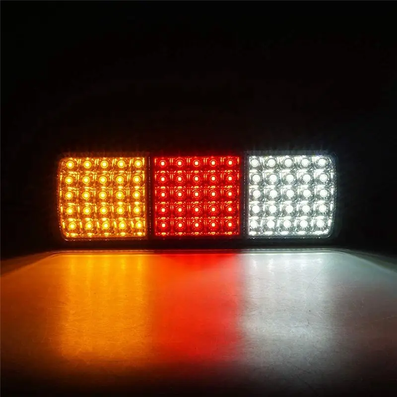 Well 2Pcs 12V 75 LED Waterproof Taillights For Truck RV Van Bus Trailer Lights Signal Indicator Brake Stop Reverse Lights