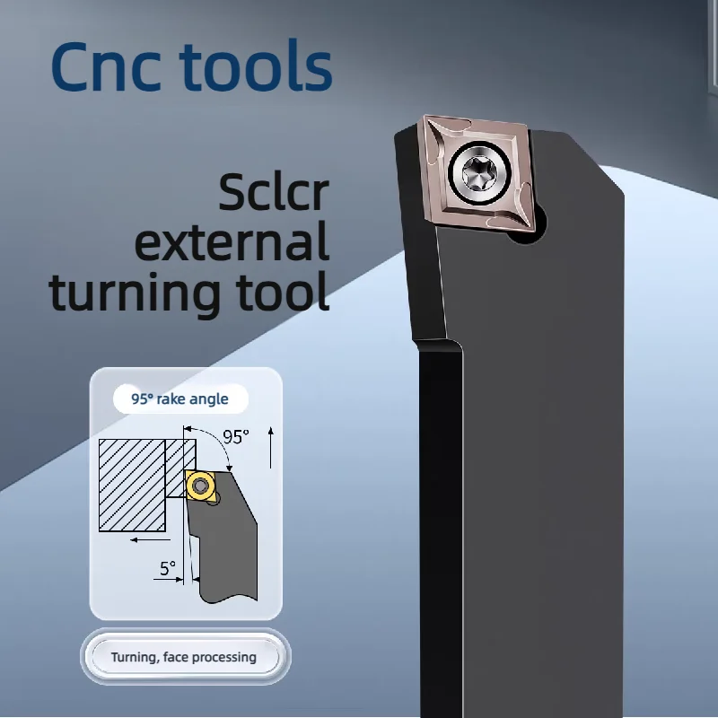 95 Degree CNC Lathe Tool Holder SCLCR2020K09 SCLCR2525M12, External Turning Tool, Face Turning Tool For CCMT Inserts