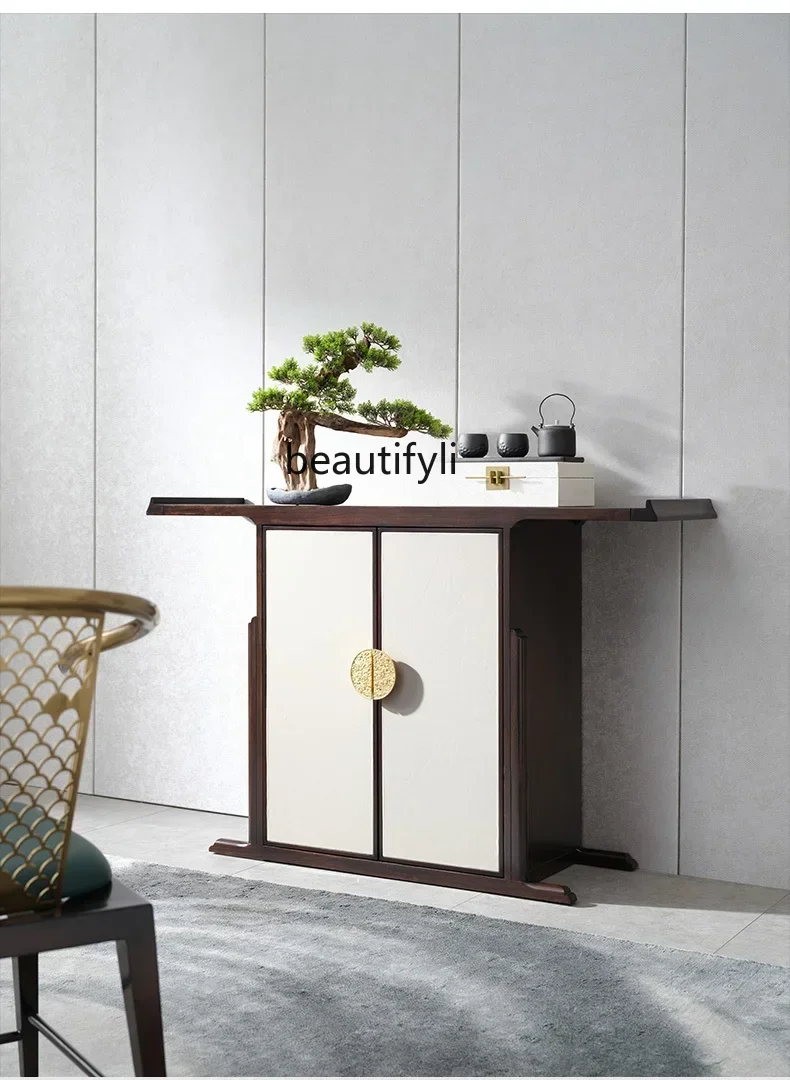 

6239P lt Light luxury new Chinese ebony entrance table Solid wood entrance entrance platform