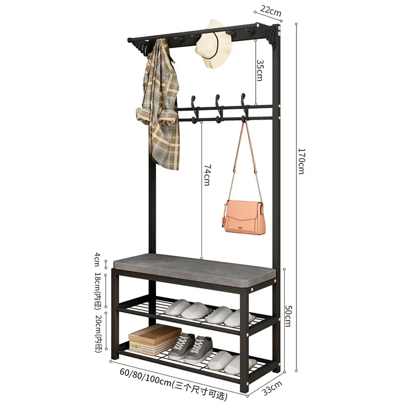 

Modern Hanging Metal Coat Racks Rack Shoe Shelves Luxury Entrance Hall Coat Rack Storage Hallway Guarda Roupa Home Furniture