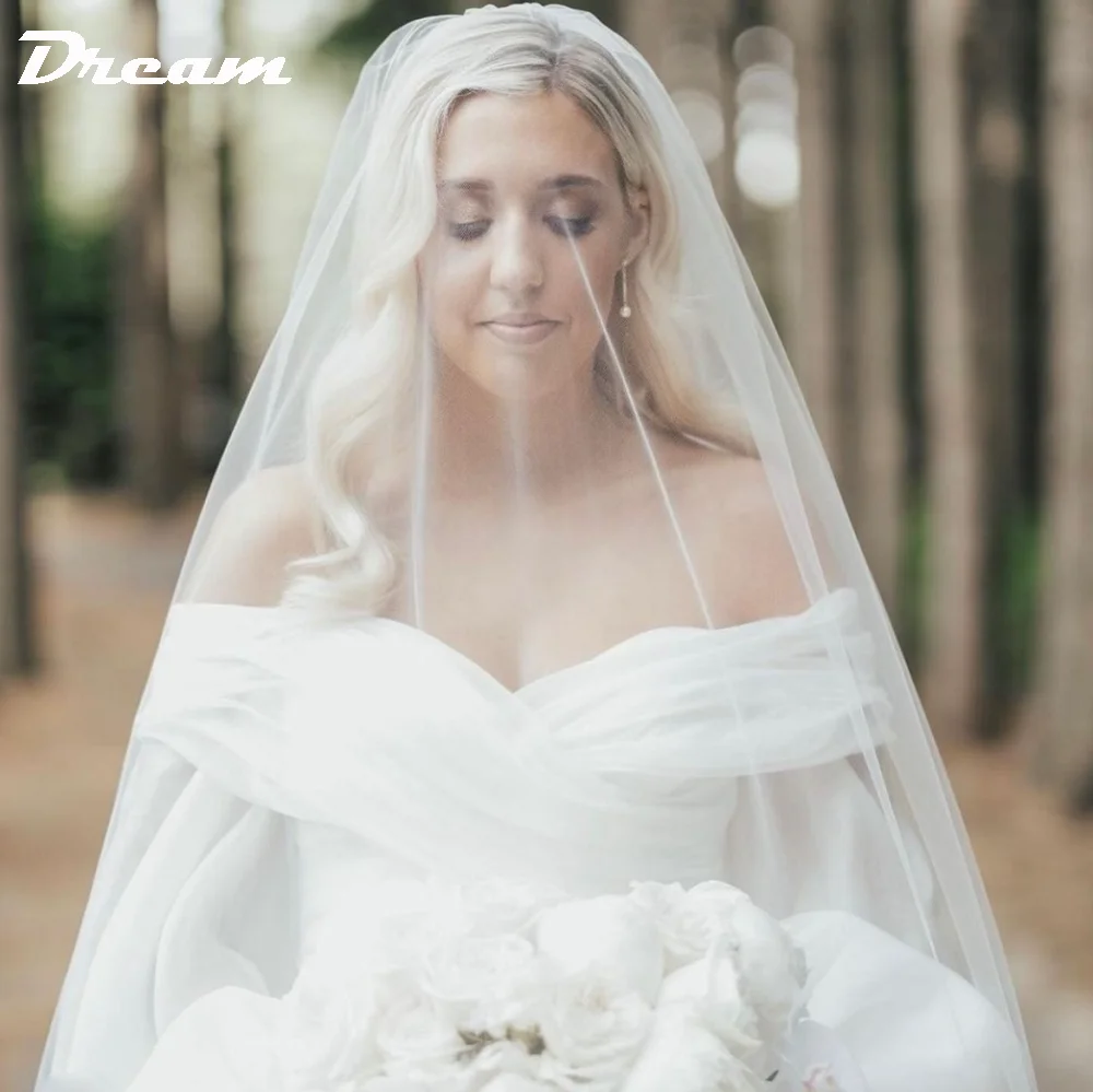 DREAM-Robe de Mariée Sirène Élégante Personnalisée à Manches sulfBouffantes, Fente Haute, Simple, pour Patients, Traîne de Balayage, 2025