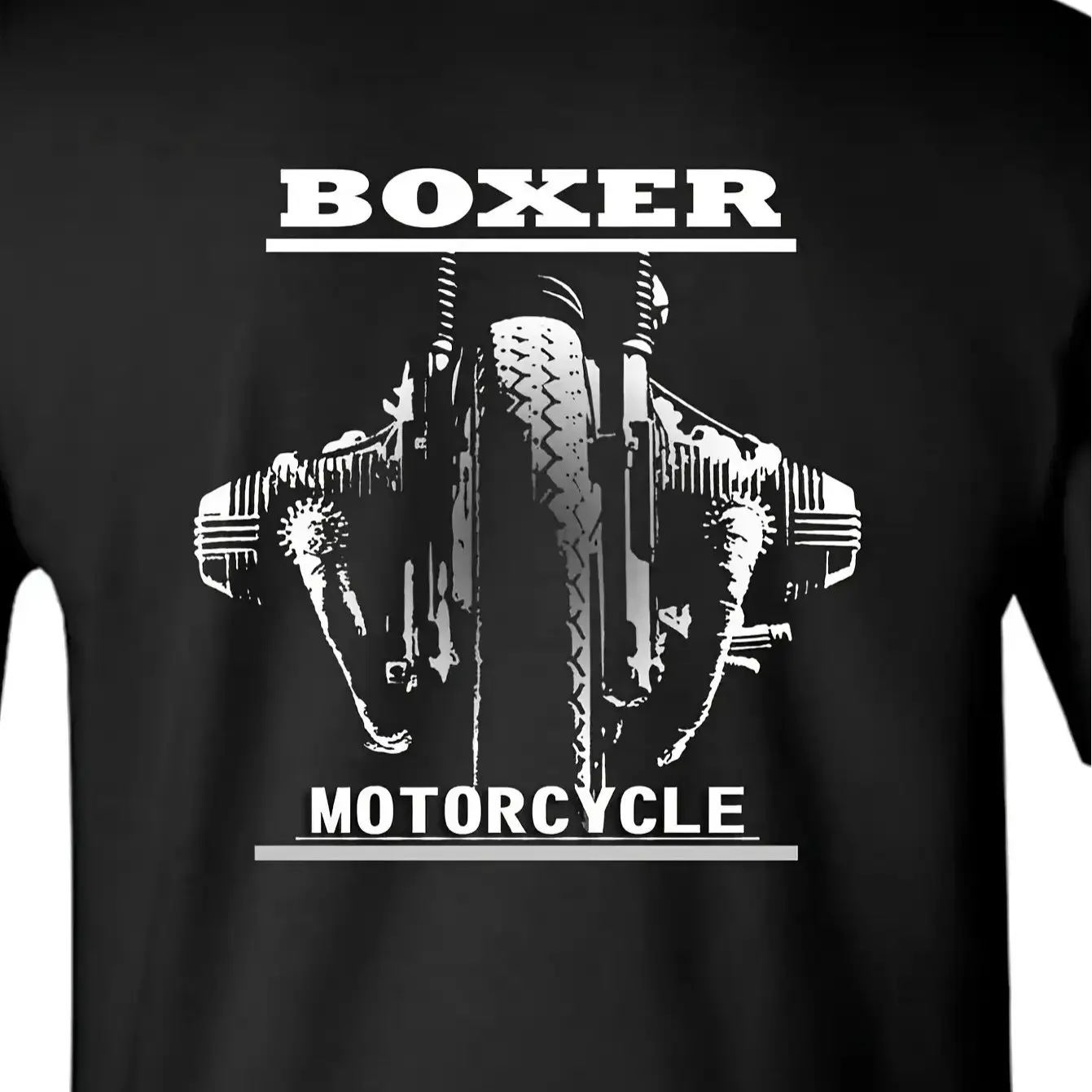 

Men's Boxer Motorcycle T-shirt - Motorcycle Engine and Pattern - Enthusiast Clothing, Casual Street Wear, Motorcycle Rider Gift