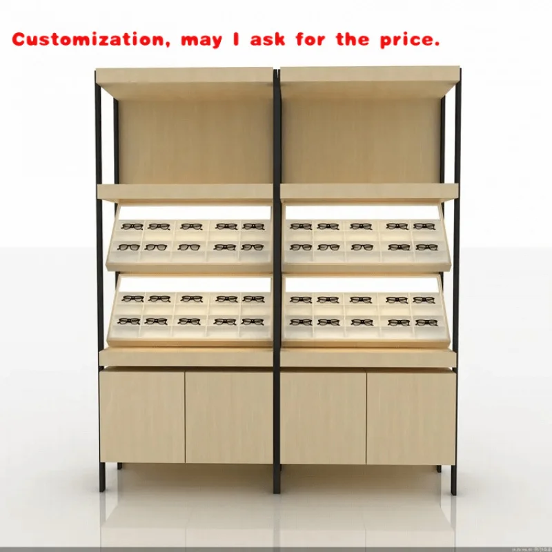 

custom.Customization Sunglass Display Stand Wood Eyeglass Display Cabinet Eyewear Shop Eyewear Display Rack