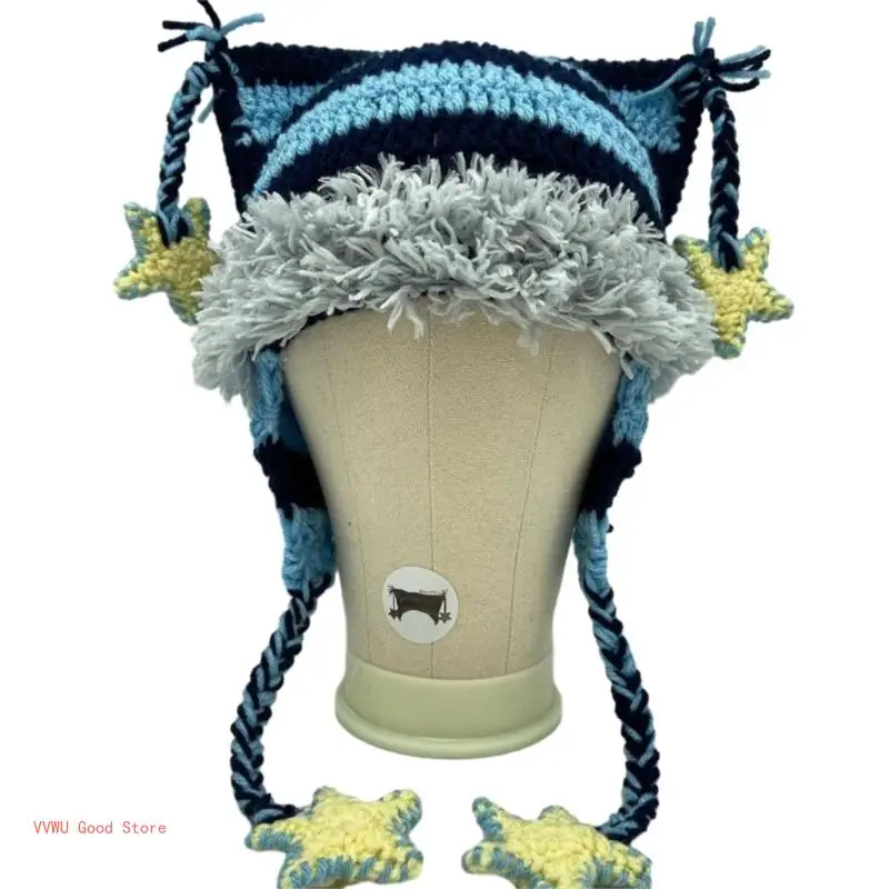 Winter Knitted Hat for Adult Windproof Cold Weather Skiing Riding Hat