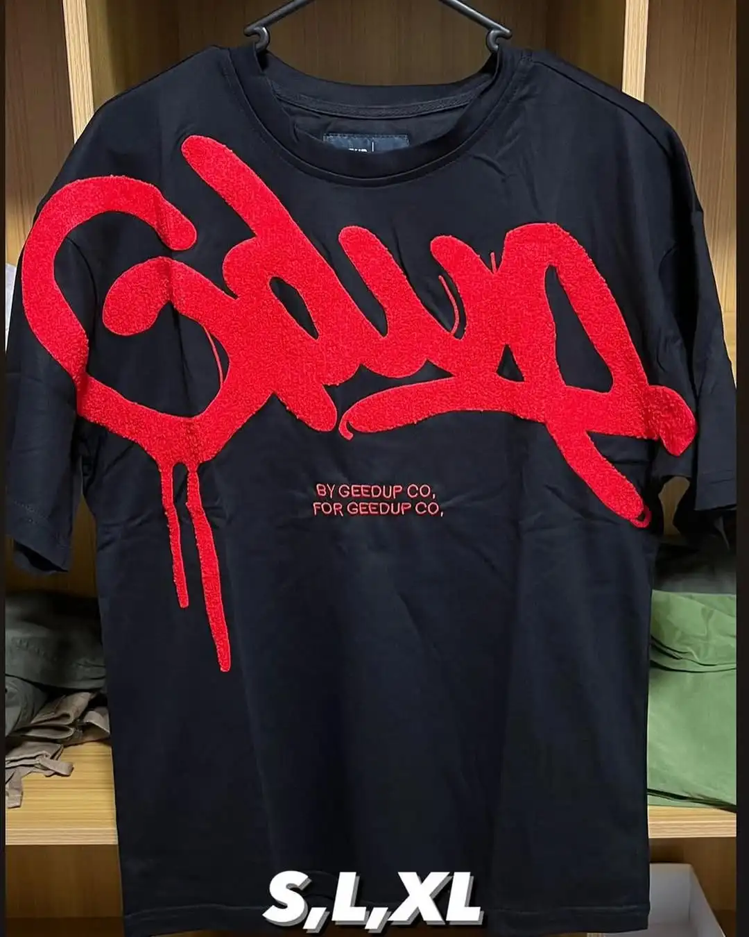 

GEEDUP T Shirt Retro T Shirt Harajuku Men Women Letter Printing Casual Sweatshirt Tee Fashion Gothic fashion Short Sleeves Tops