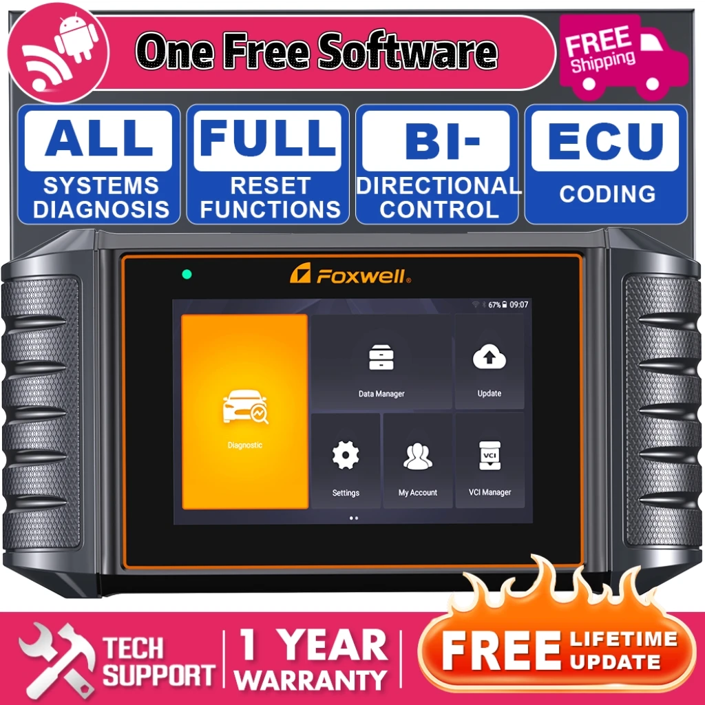 

FOXWELL NT710 OBD2 Все системы двунаправленные автомобильные диагностические инструменты A/F Регулировка масла IMMO ABS EPB 30+ Сброс OBD 2 Автомобильный сканер