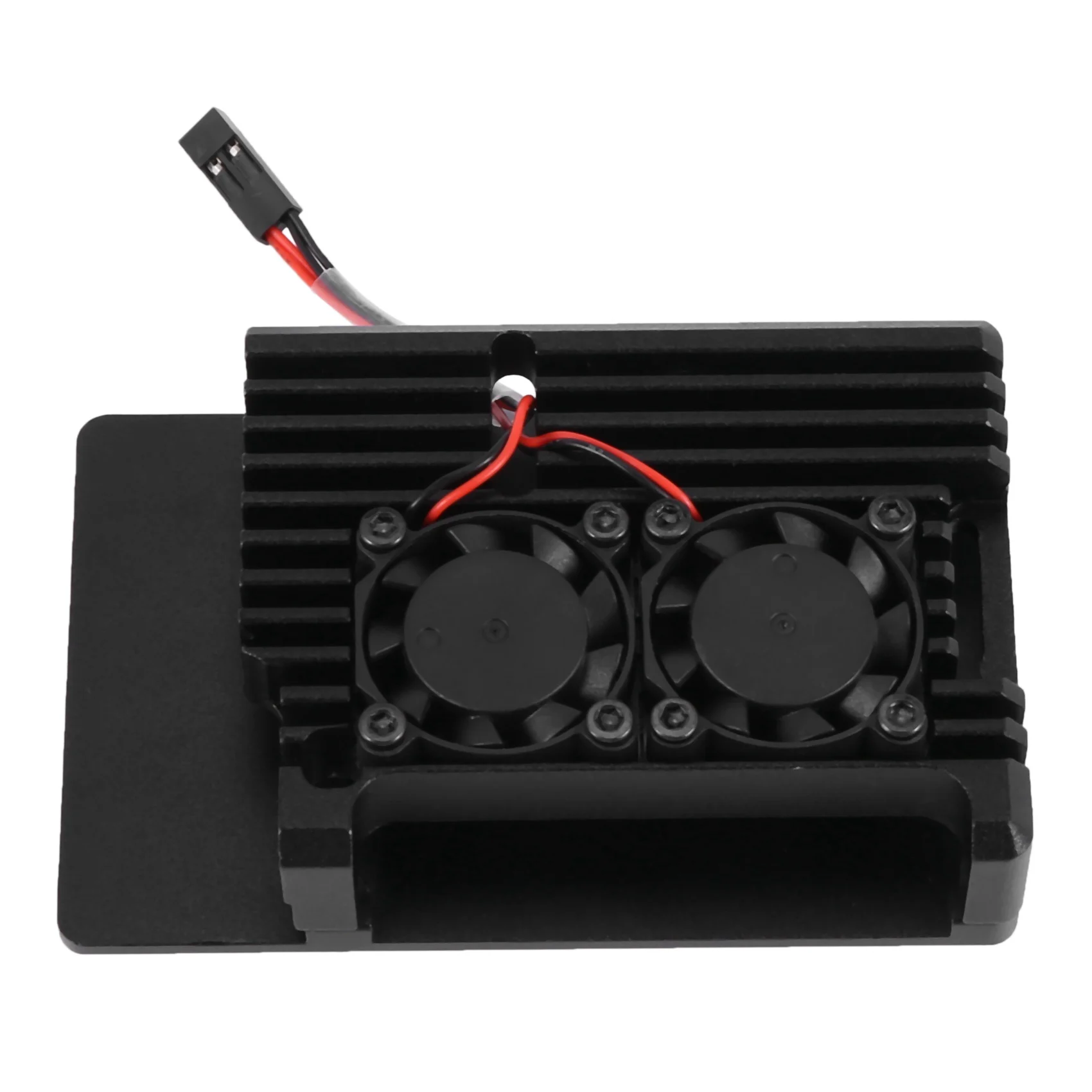 3X For Raspberry Pi 4 Aluminum Case With Dual Cooling Fan Metal Shell Black Enclosure For Raspberry Pi 4 Model B