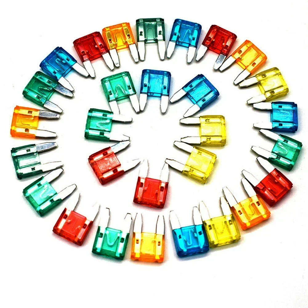 35Pcs Mixed Mini Size Blade Type Car Fuse Assortment 5A / 7.5A / 10A / 15A / 20A / 25A / 30A Fuse Set Auto Car Truck